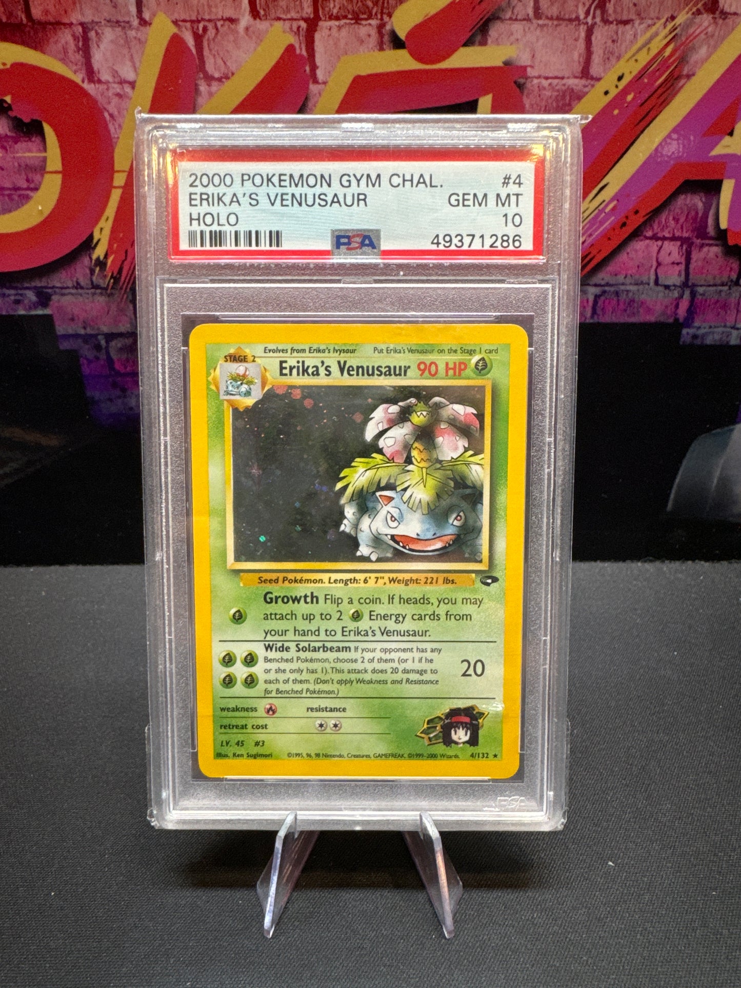 Pokémon gym challenge Erika’s Venusaur holo PSA 10