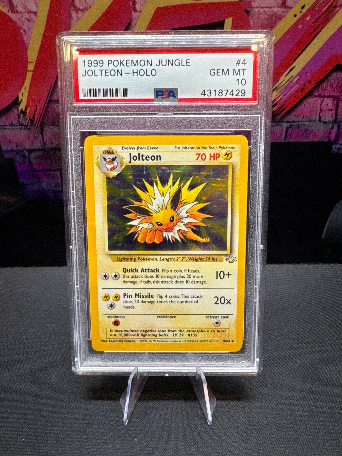 Pokémon jungle Jolteon holo PSA 10