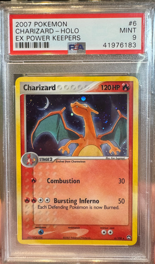 Charizard Holo Ex Power Keepers PSA 9
