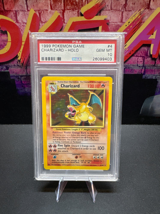 Pokémon base set Charizard PSA 10